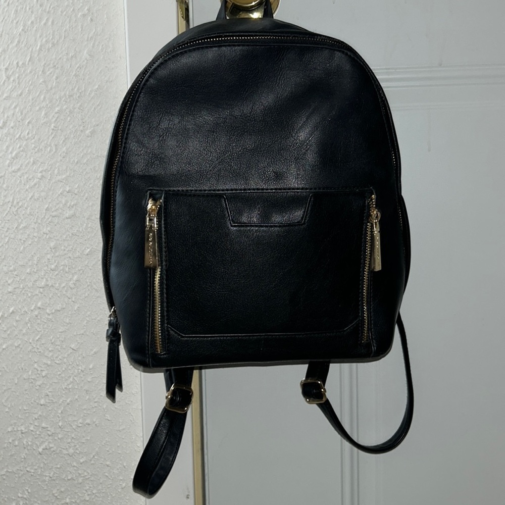 Big Buddha backpack purse black leather